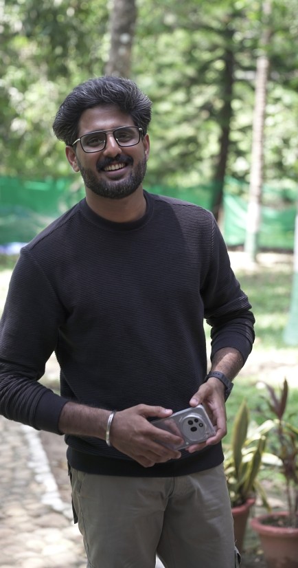 Nithin V V at his workstation